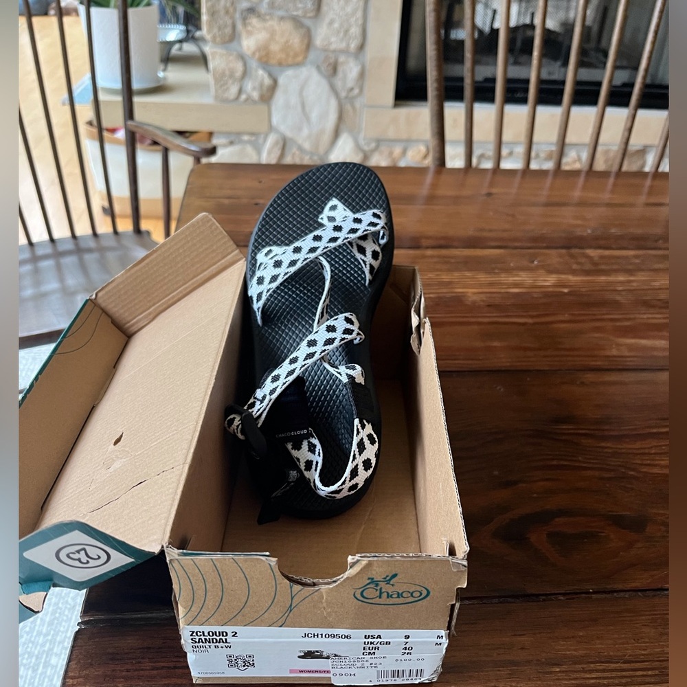 Chaco Women's Black & White Strappy Sandal